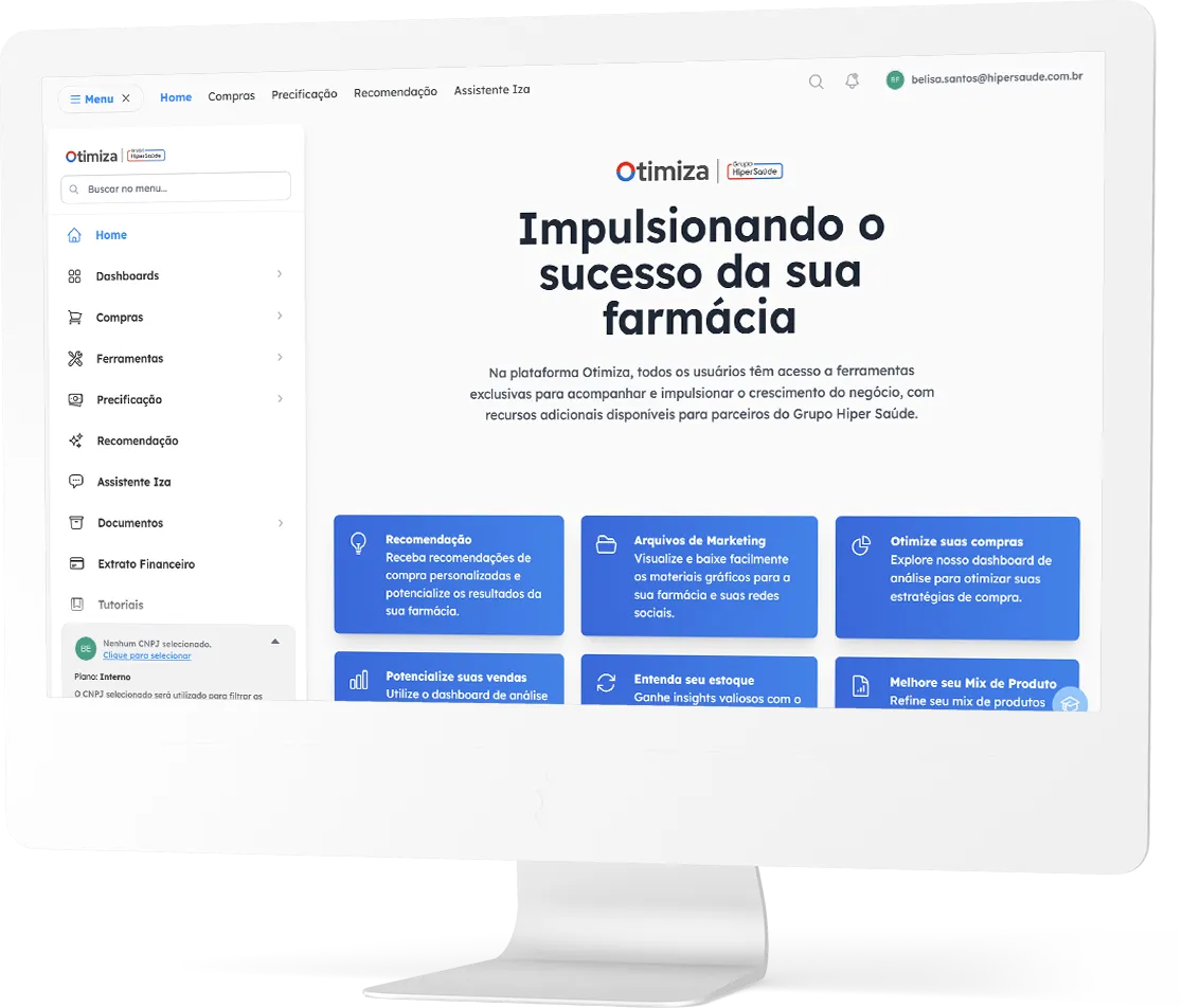 Computador com o Otimiza